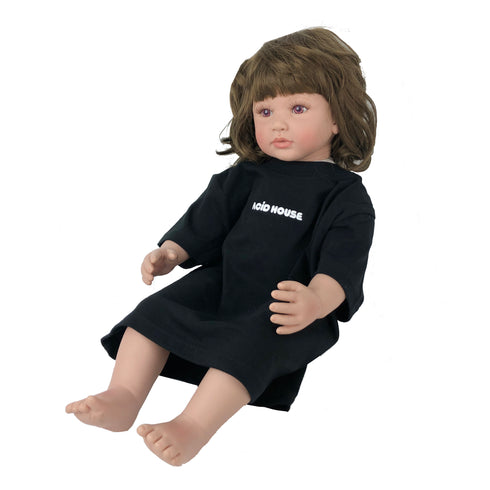 【COME HELL HIGH WATER】acid house  KIDS TEE -black-